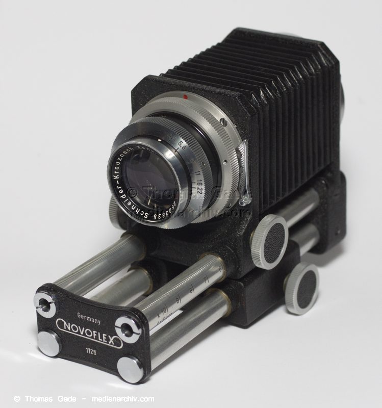 Novoflex Balgen mit Exakta  Bajonett und Schneider-Kreuznach Xenar 4,5/105mm
Novoflex Balgen mit Exakta  Bajonett und Schneider-Kreuznach Xenar 4,5/105mm
Schlüsselwörter: Novoflex;Balgen;Schneider-Kreuznach;Xenar;105mm;Fotografie;Makro;Macro