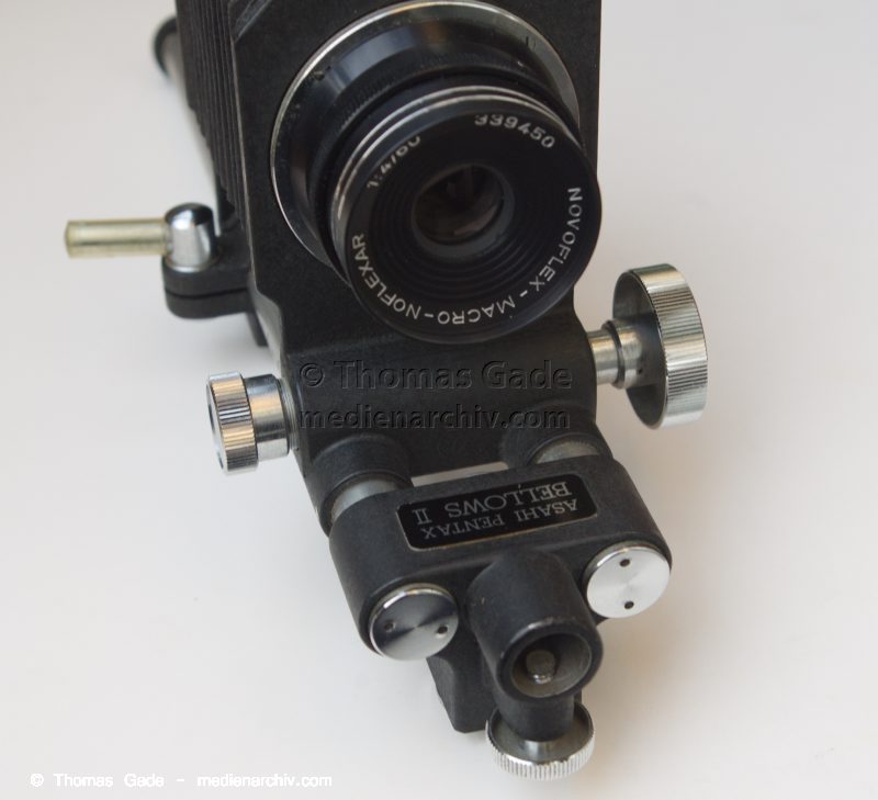 Pentax Bellows II mit 60mm Noflexar Objektiv. Balgengerät
Pentax Bellows II mit 60mm Noflexar Objektiv. Balgengerät
Schlüsselwörter: 2014;Balgengerät;Fotografie;Makroobjektiv;Noflexar;Pentax Bellows