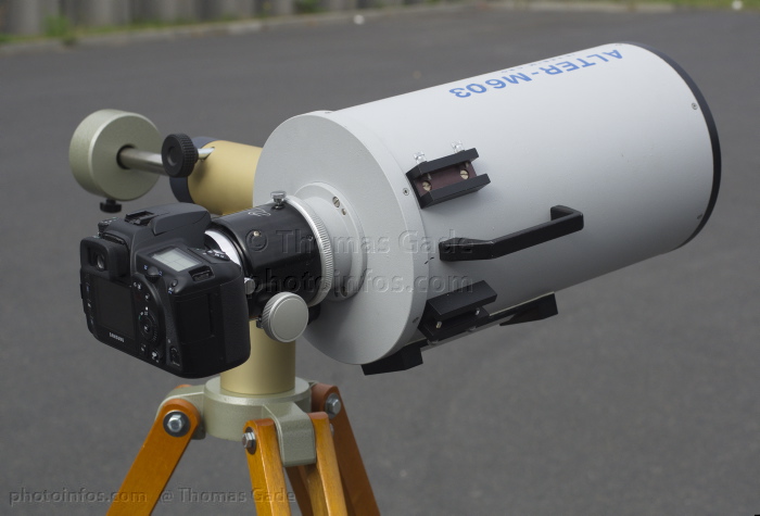 Intes Alter Micro M603 Maksutov auf Ayo Montierung
15. 9. 2013. Intes Alter Micro M603 Maksutov Teleskop auf der azimutalen Montierung Ayo mit SCT Fokussierer und digitaler Kamera. DSLR
Schlüsselwörter: altazimuth mount;Alter;Astronomie;Ayo;azimutale;DSLR;Fernrohr;Fotografie;Holzstativ;Intes;Kamera;M603;Maksutov;Micro;Montierung;SCT Fokussierer;telescope;Teleskop