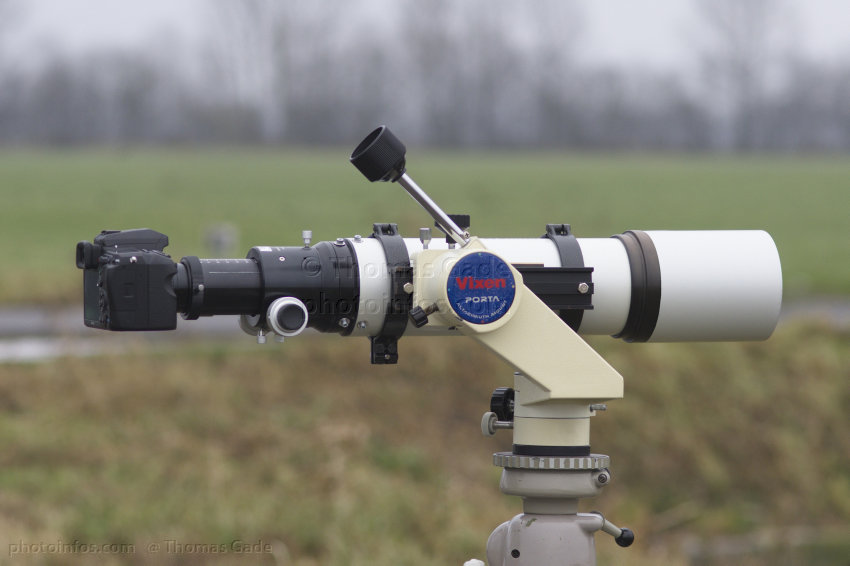 Teleskop. Skywatcher ED 80 Refraktor
25. 1. 2015. Teleskop. Skywatcher ED 80 Refraktor.  Pentax K-3 DSLR an einem Teleskop. Okularauszug auf einer Vixen Porta Montierung
Schlüsselwörter: 2015;DSLR;ED 80;Pentax K-3;Refraktor;Skywatcher;Teleskop;Vixen Porta