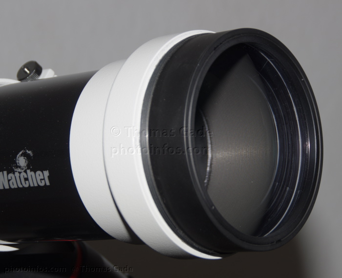 Sky-Watcher Evostar ED120 Apo Refraktor. Skywatcher. Blick in den Tubus
2. 12. 2012. Sky-Watcher Evostar ED120 Apo Refraktor. Skywatcher. Teleskop. Blick in den offenen Tubus
Schlüsselwörter: Apo;Astronomie;baffles;ED120;Fernrohr;Optik;Refraktor;Sky-Watcher;Skywatcher;telescope;Teleskop;Tubus