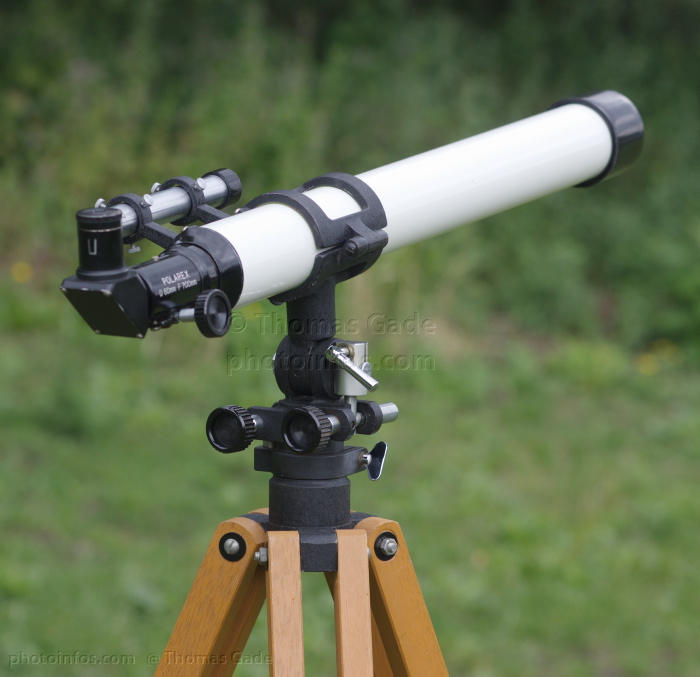 Polarex - Unitron 50mm Refraktor auf azimutaler Montierung
Teleskop. Polarex - Unitron 50mm Refraktor mit 700mm Brennweite auf azimutaler Montierung. Astronomie
Schlüsselwörter: altazimuth mount;Astronomie;azimutale Montierung;Fernrohr;Optik;Polarex;refractor;Refraktor;telescope;Teleskop;Unitron