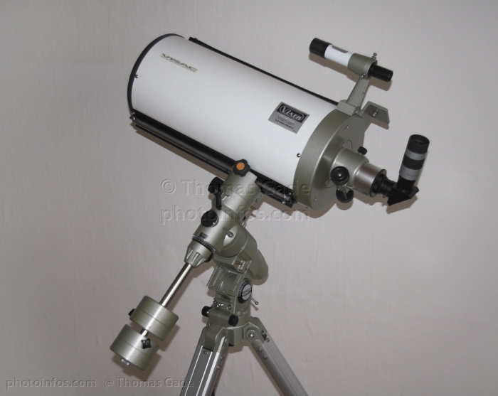 Vixen VC200L Teleskop auf einer Vixen Great Polaris
Vixen VC200L Teleskop auf einer parallaktischen Vixen Great Polaris (GP) Montierung. 20cm Spiegel.
Schlüsselwörter: Astronomie;Fernrohr;Optik;Stativ;telescope;Teleskop;Vixen