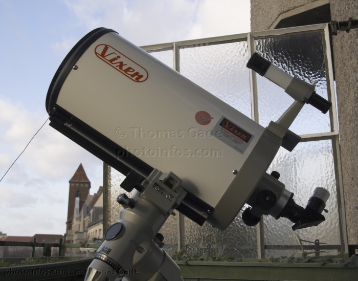 Vixen VMC200L Teleskop
Teleskop. Vixen VMC200L  - 20cm Öffnung.  8" Öffnung Spiegelteleskop. Astronomie. Himmelskunde. Vixen Great Polaris
Schlüsselwörter: 2007;Astronomie;Fernrohr;Great Polaris;Himmelskunde;Maksutov;Montierung;Optik;parallaktische;Spiegelteleskop;Sternenkunde;telescope;Teleskop;VCM200L;Vixen;VMC200L