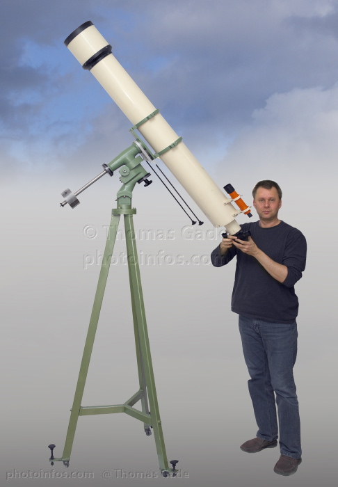 Okularauszug am Wachter Teleskop 150mm Refraktor
November 2013. Okularauszug am Wachter Teleskop 150mm Refraktor. Pyramidenstativ. Astronom II Montierung. Thomas Gade
Schlüsselwörter: 2013;Astronom II;Astronomie;Fernrohr;Gade, Thomas;Optik;Pyramidenstativ;Refraktor;telescope;Teleskop;Wachter